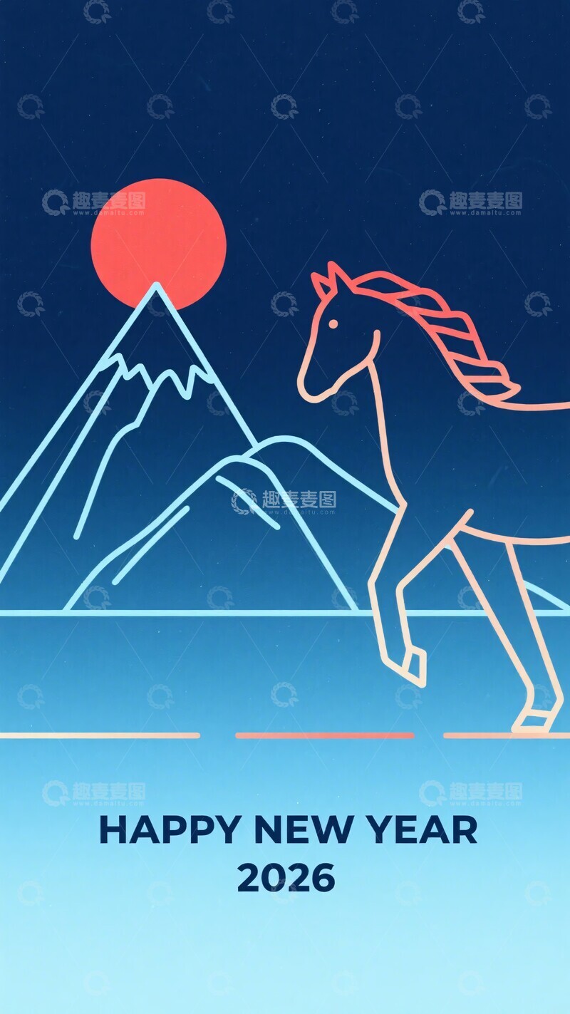 高清大图下载【趣麦麦图】新年主题插画771