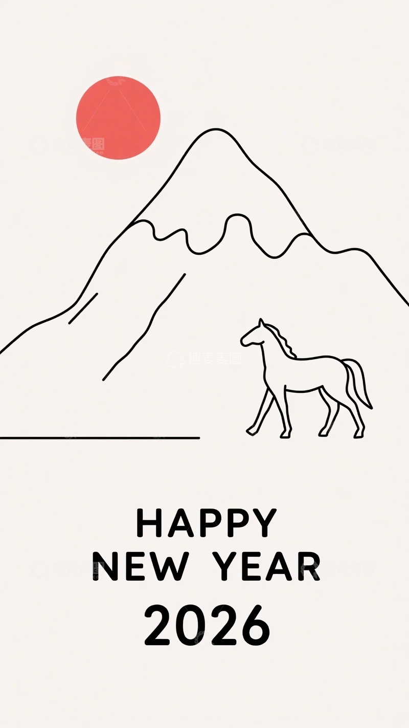 高清大图下载【趣麦麦图】新年主题插画958