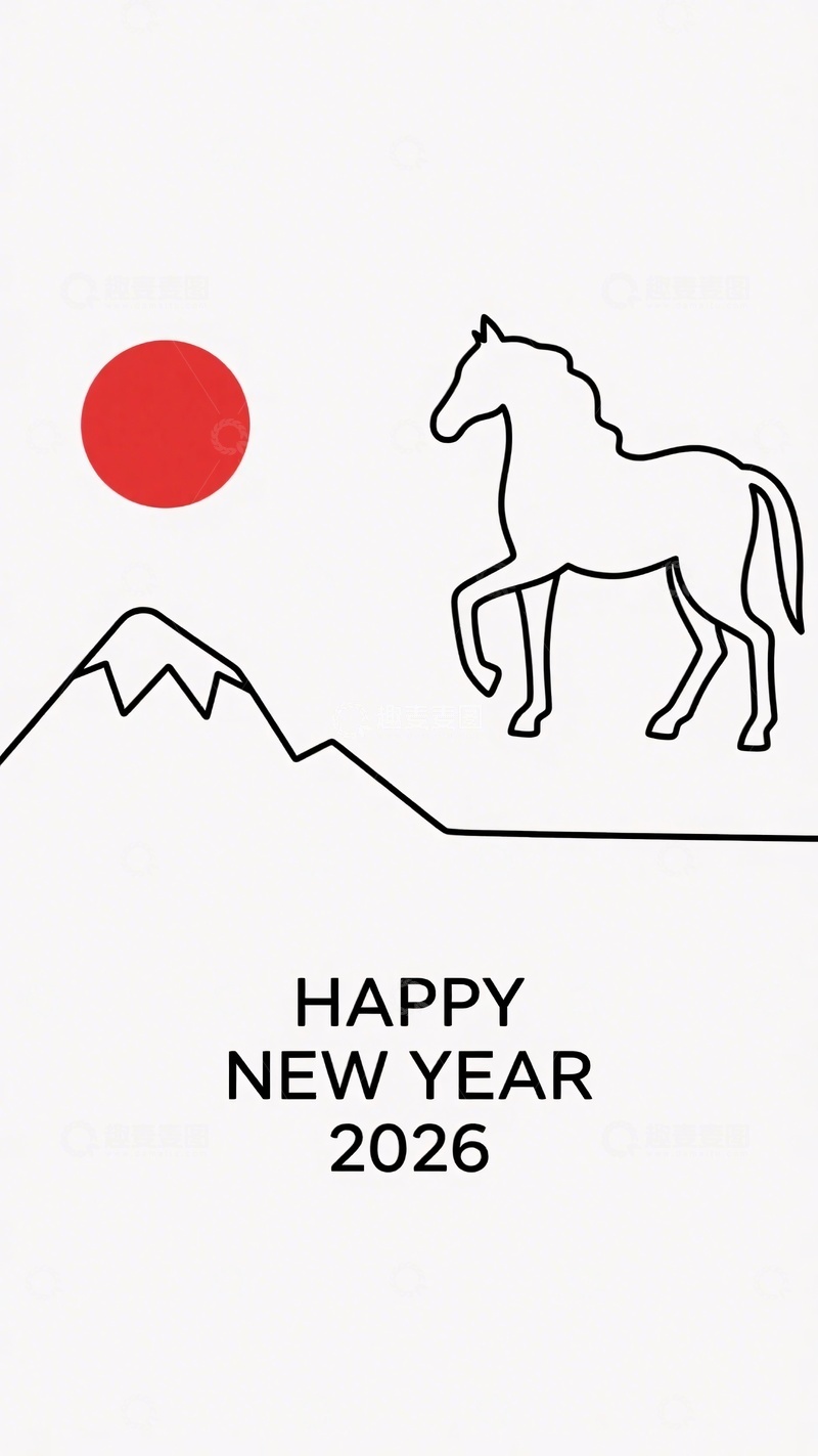 高清大图下载【趣麦麦图】新年主题插画451