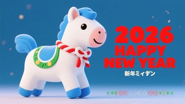 年新年小马形象贺图415