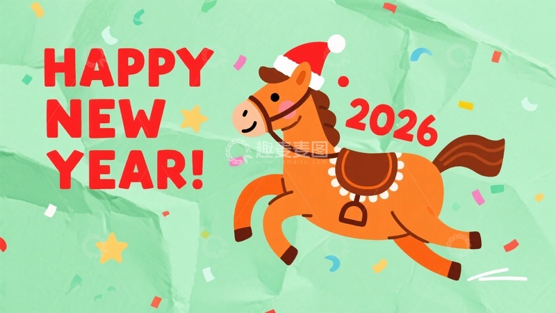 高清大图下载【趣麦麦图】-新年快乐插画152