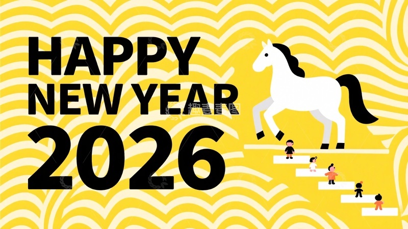 高清大图下载【趣麦麦图】-新年祝福插画772