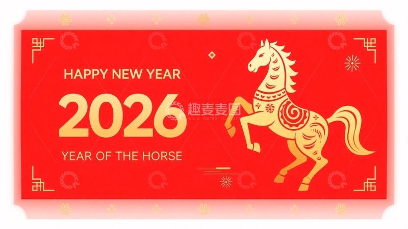 高清大图下载【趣麦麦图】-年马年新年贺图023