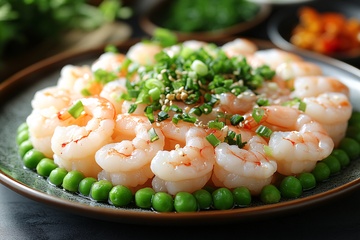美味摆盘的虾仁菜肴596
