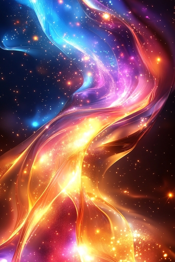 梦幻绚丽的流光星云画面409
