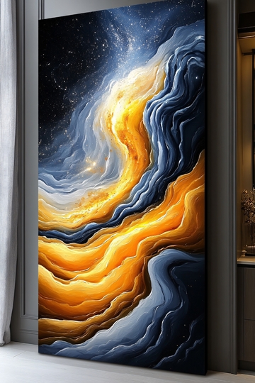 抽象梦幻星空波浪艺术画作259