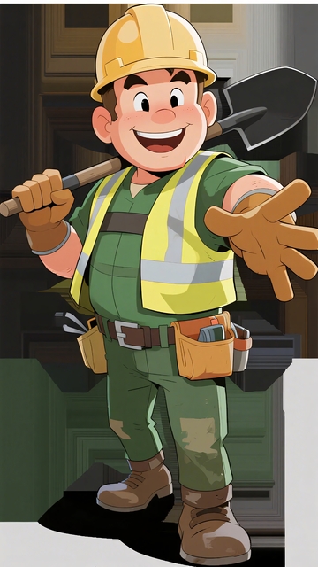 卡通形象的建筑工人794