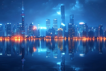 城市夜景下的璀璨灯光461