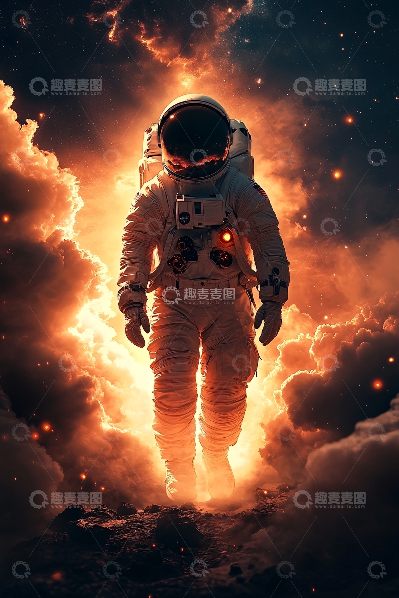 高清大图下载【趣麦麦图】太空漫步的宇航员080