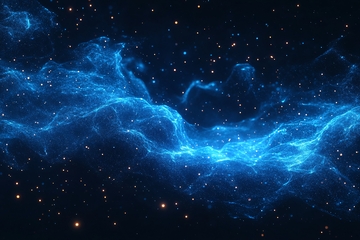 蓝色星云宇宙背景图694