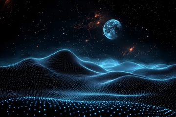 科幻风格的星空与地貌画面700
