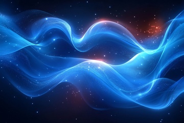 梦幻蓝色动感光波背景图656
