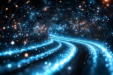梦幻蓝色星光宇宙通道画面137