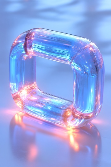 炫彩透明立体几何形状物体693