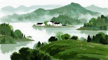 山水间的宁静村落004