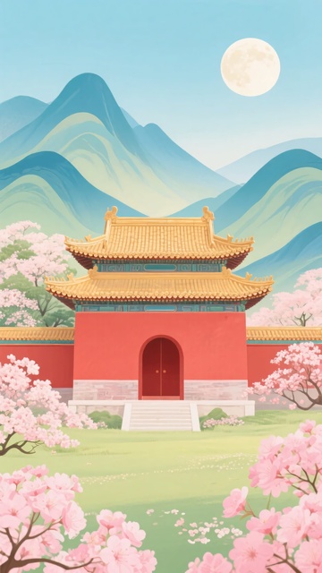 古风宫殿与烂漫樱花美景287