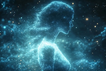 梦幻星空下的人物轮廓942