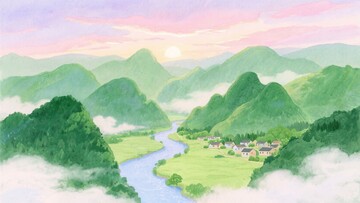 山间河谷的梦幻风光296