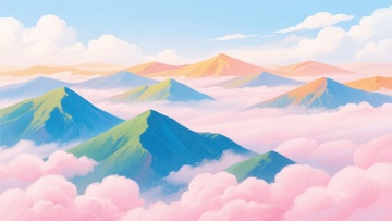 梦幻云海中的多彩山峦118
