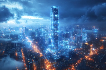 璀璨夜景中的摩天大楼285