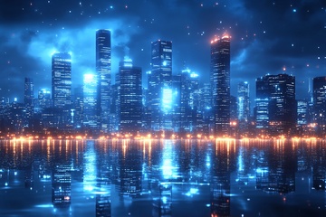 璀璨夜景下的城市天际线407