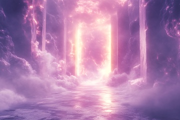 梦幻紫色神秘通道场景665