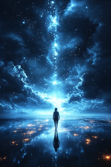 人于星空下的神秘奇幻景象565