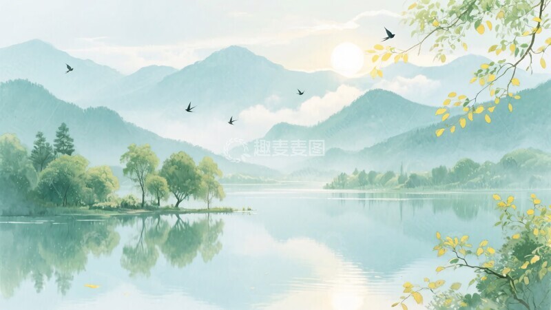 高清大图下载【趣麦麦图】山水间的宁静自然风光502