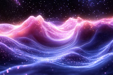 梦幻紫色星云波浪景观691