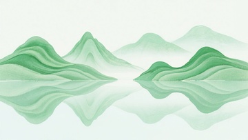 水墨风格青绿山水背景图298