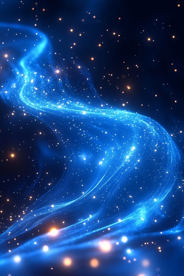 蓝色梦幻星河流光背景269
