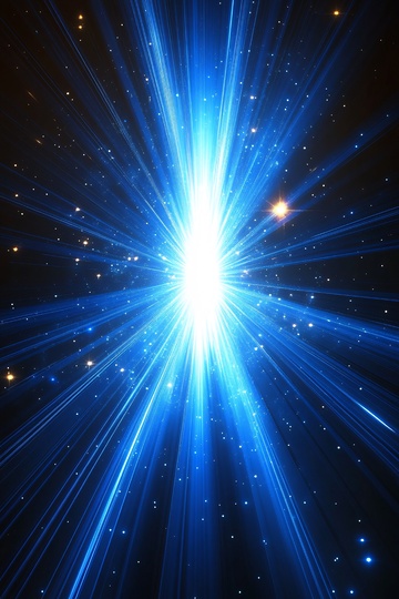 蓝色光芒四射的宇宙景象815