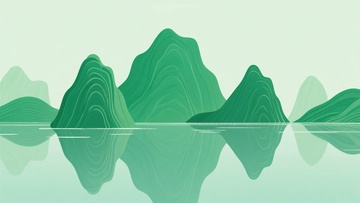 简约山水插画风景688