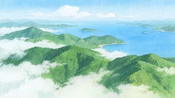 山间云海与辽阔水域美景814