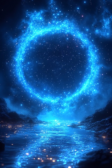 梦幻蓝色星空圆环景观757