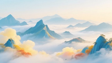 梦幻云海中的壮丽群山045