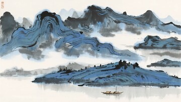 水墨风格山水国画027