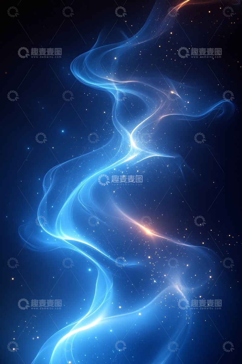 高清大图下载【趣麦麦图】-蓝色流光动感背景图710
