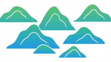简约风格的插画群山510