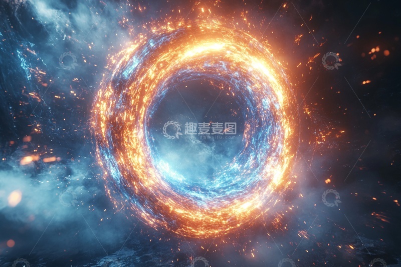 高清大图下载【趣麦麦图】-炫彩能量环形特效画面867