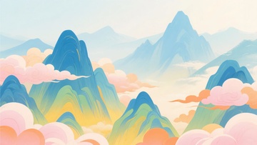 梦幻云海中的多彩山峦755
