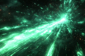 绿色光束宇宙特效画面140