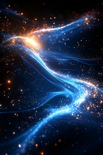 蓝色流光动感星空背景480