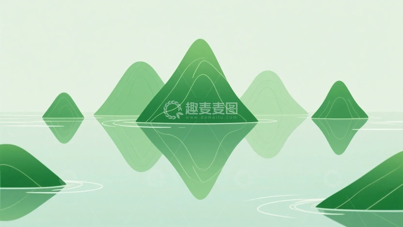 高清大图下载【趣麦麦图】简约风山水插画032