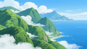 青山碧海的美丽自然风光973