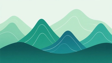 简约风格山峦插画866