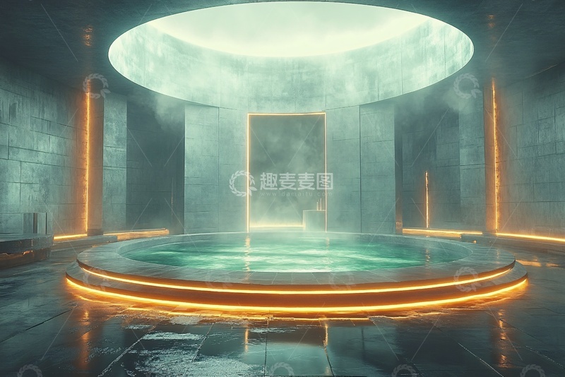 高清大图下载【趣麦麦图】-科幻风格的未来室内场景647