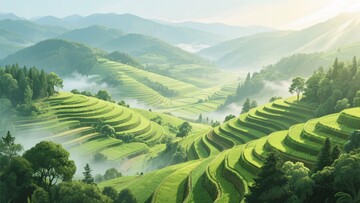山间梯田美景风光947