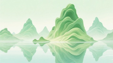 水墨风山水插画466
