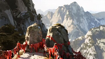 华山美景与祈福红绸726